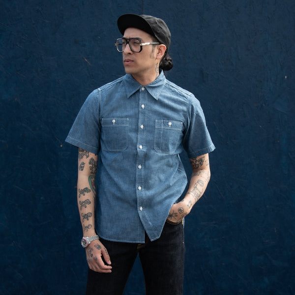 TOGA VIRILIS Chambray taffeta shirt | ofa.sg