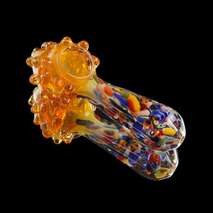 Studded head speckled glass pipe - Cheefkit