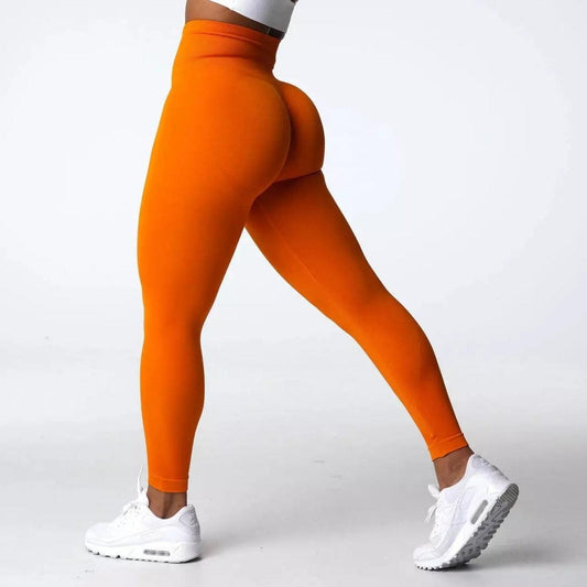 Orange Scrunch bum leggings. Brazilactiv. Stylish Gym