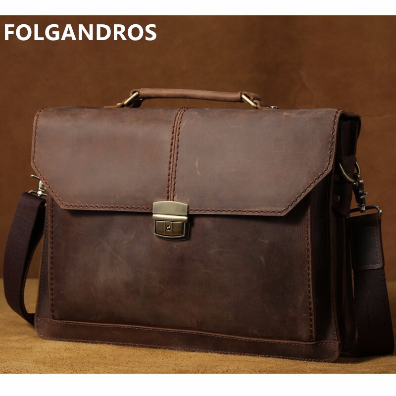 brown leather satchel bolsa mens