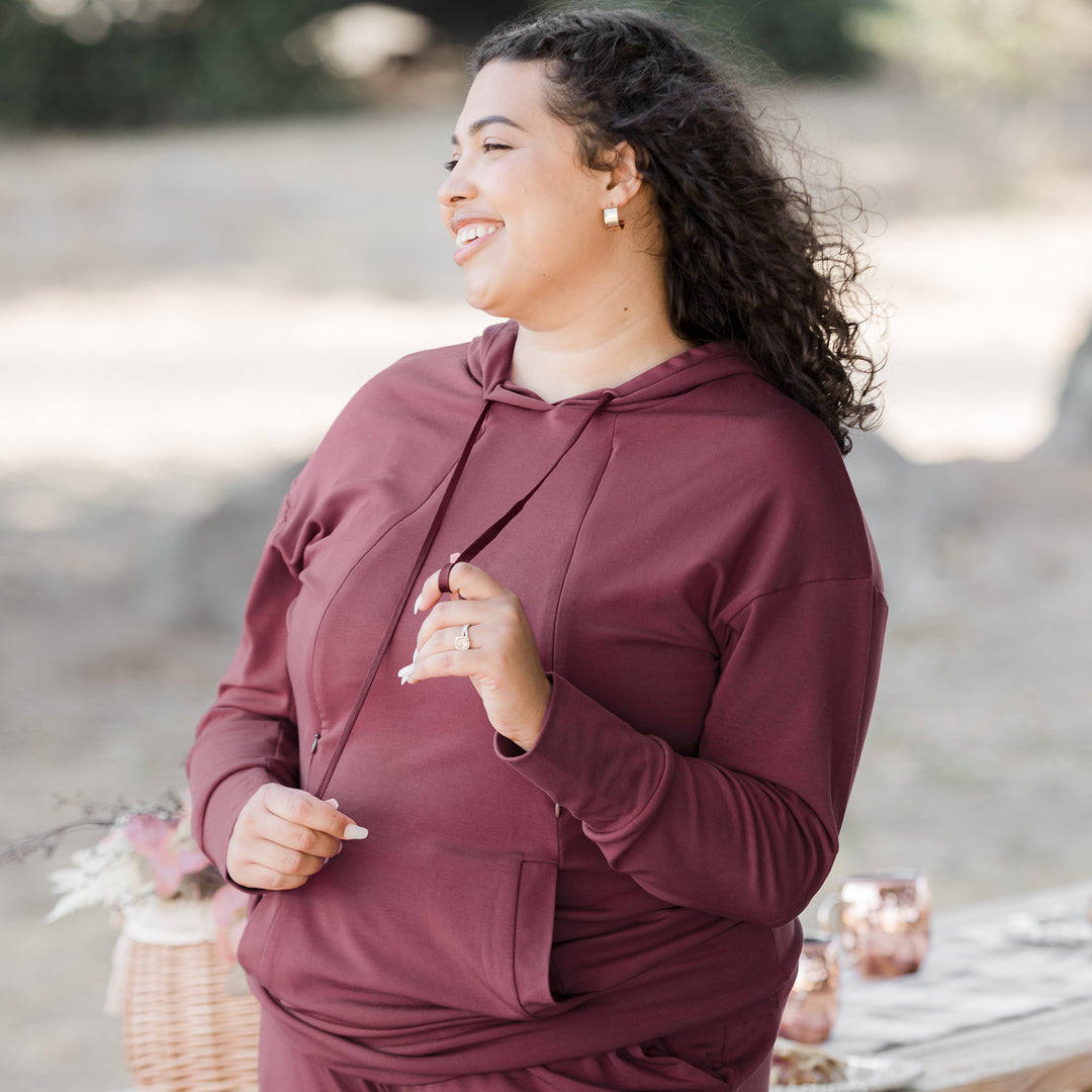 Bamboo Nursing Hoodie | Fig