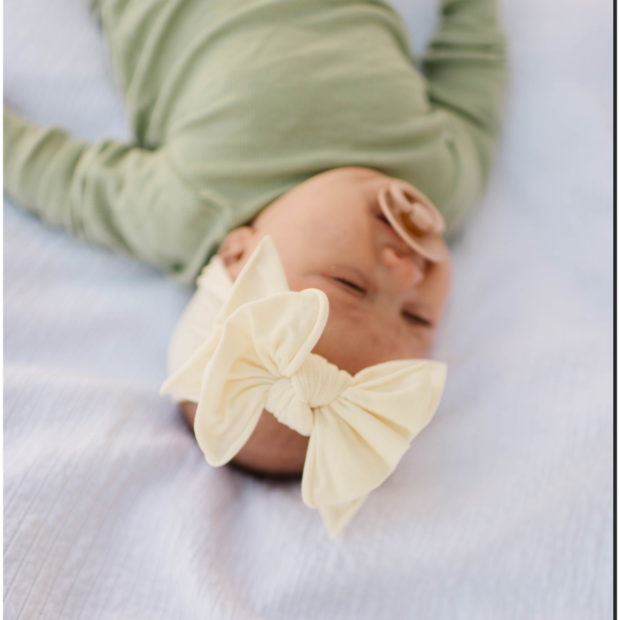 Baby Bling Bows: Ivory