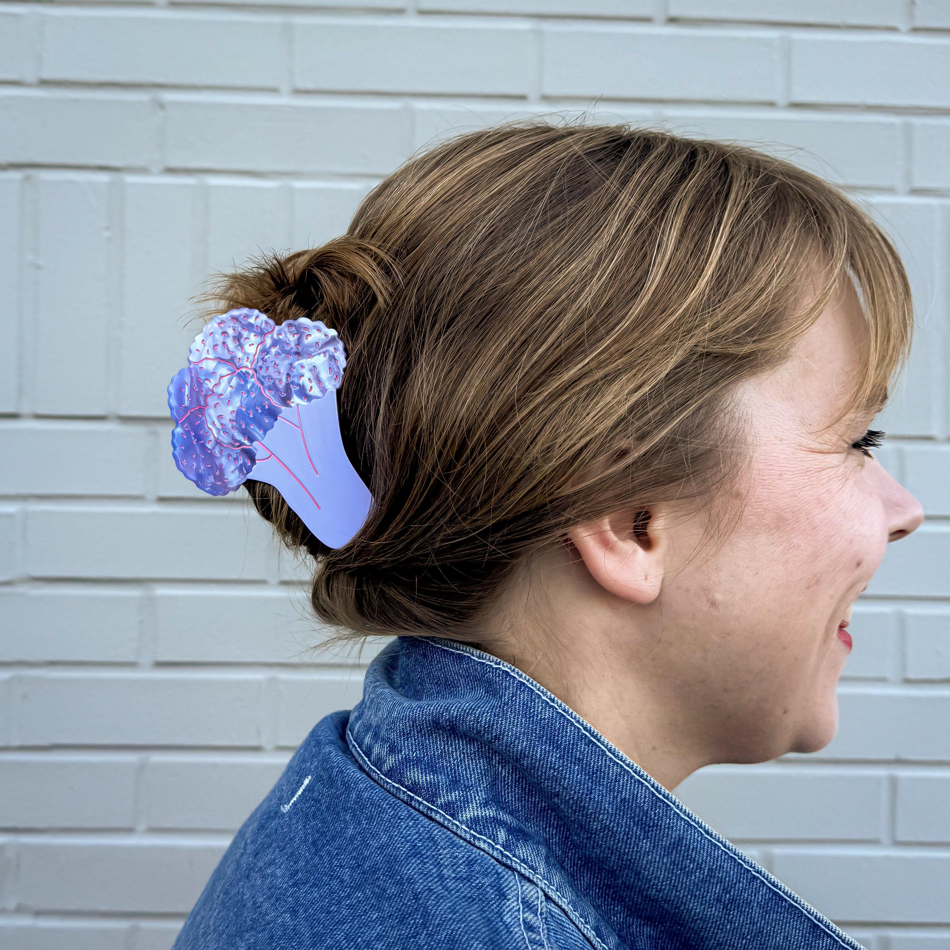 Big Purple Cauliflower Hair Claw