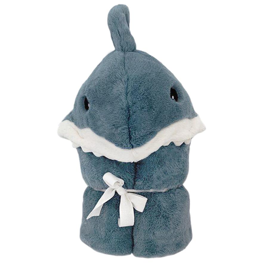 'Seaborn' Plush Shark Hooded Blanket