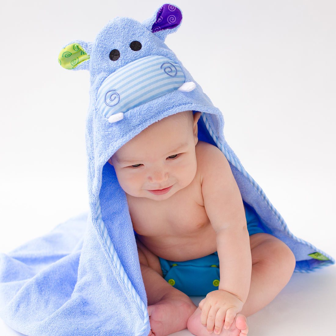 Baby Hooded Bath Towel - Hippo