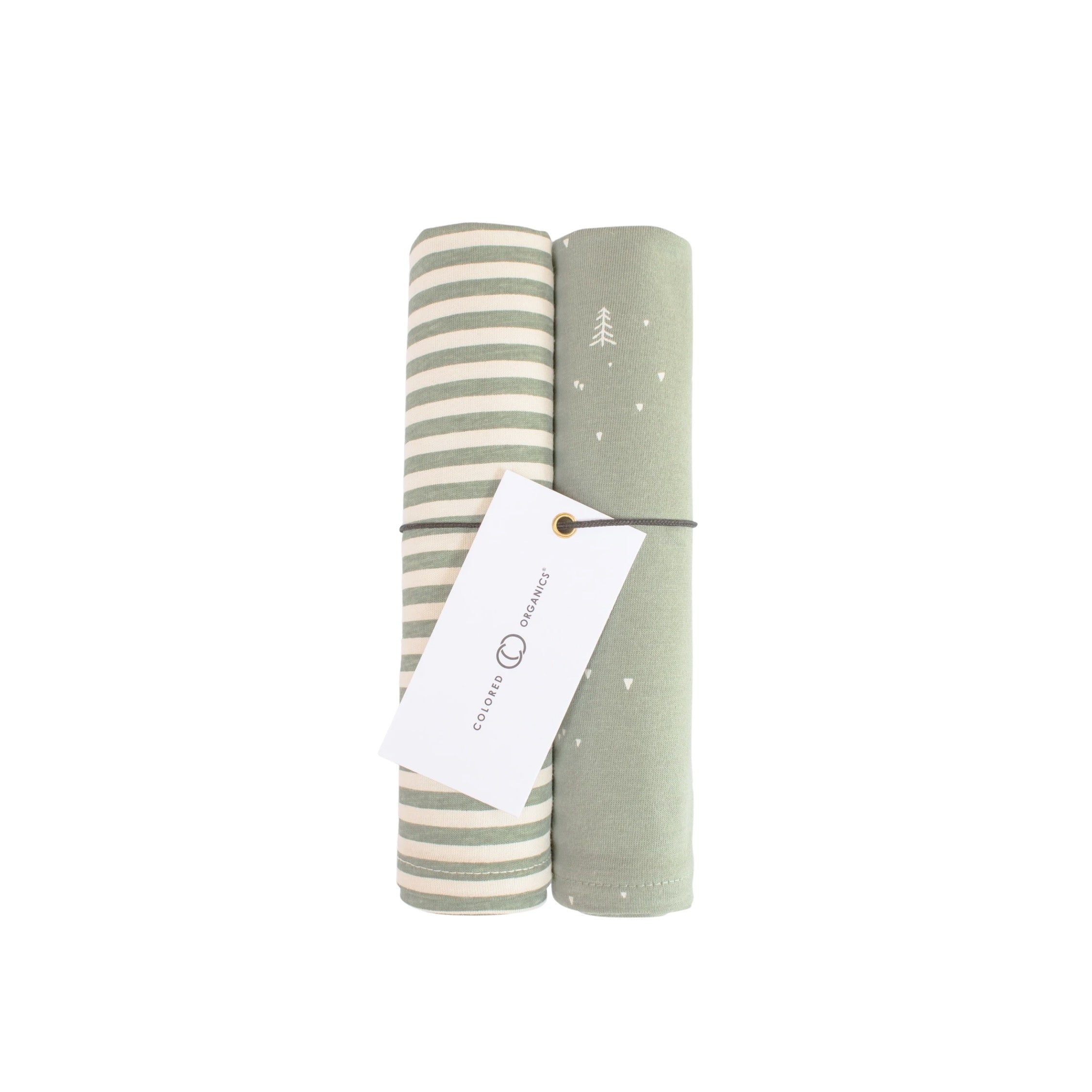 Burp Cloth (2-pack) - Beri Stripe + Evergreen