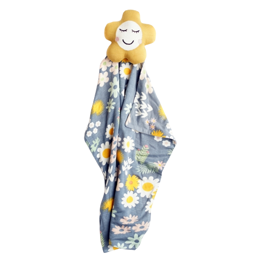 Blue Daisy Bamboo Baby Lovey