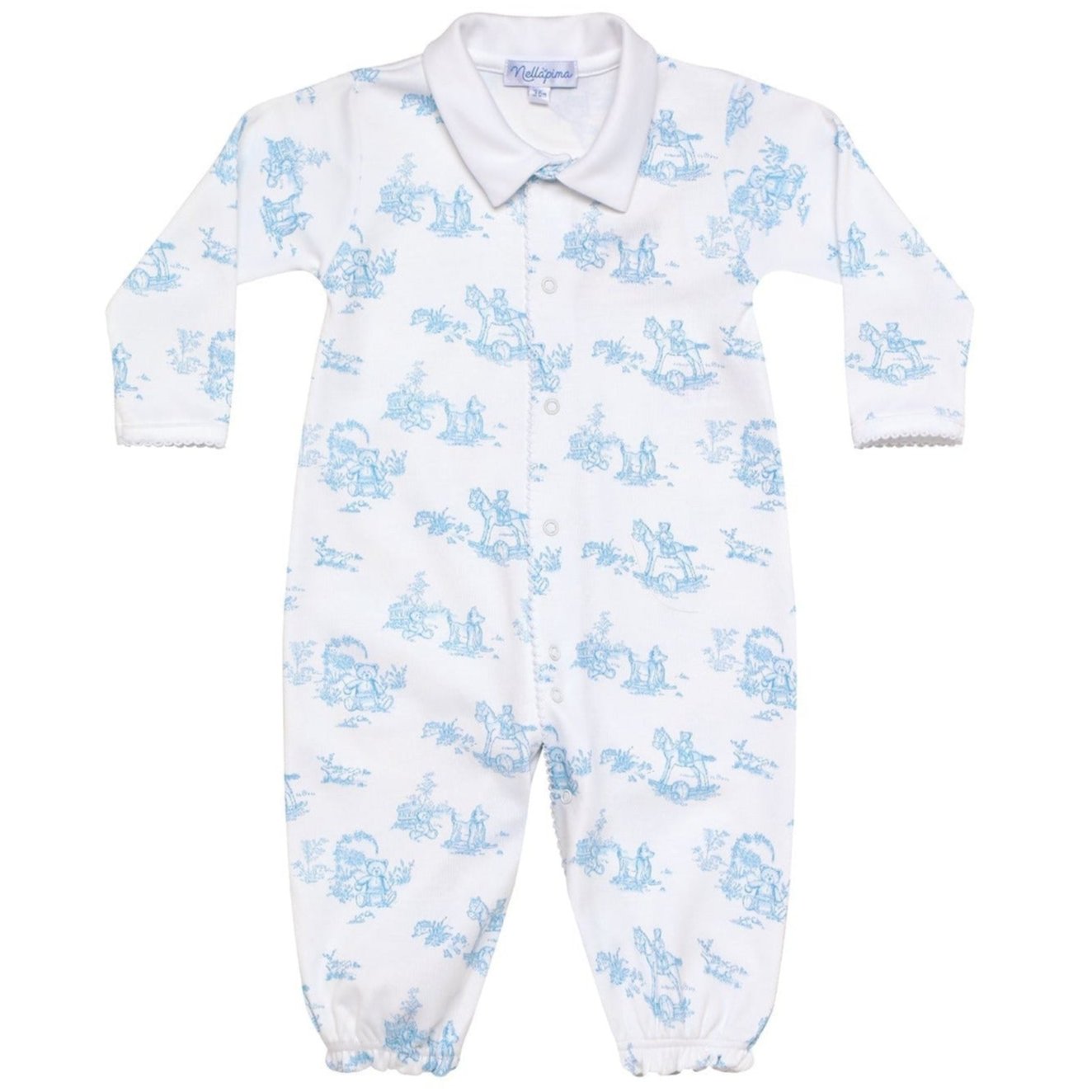 Blue Toile Baby Converter Gown