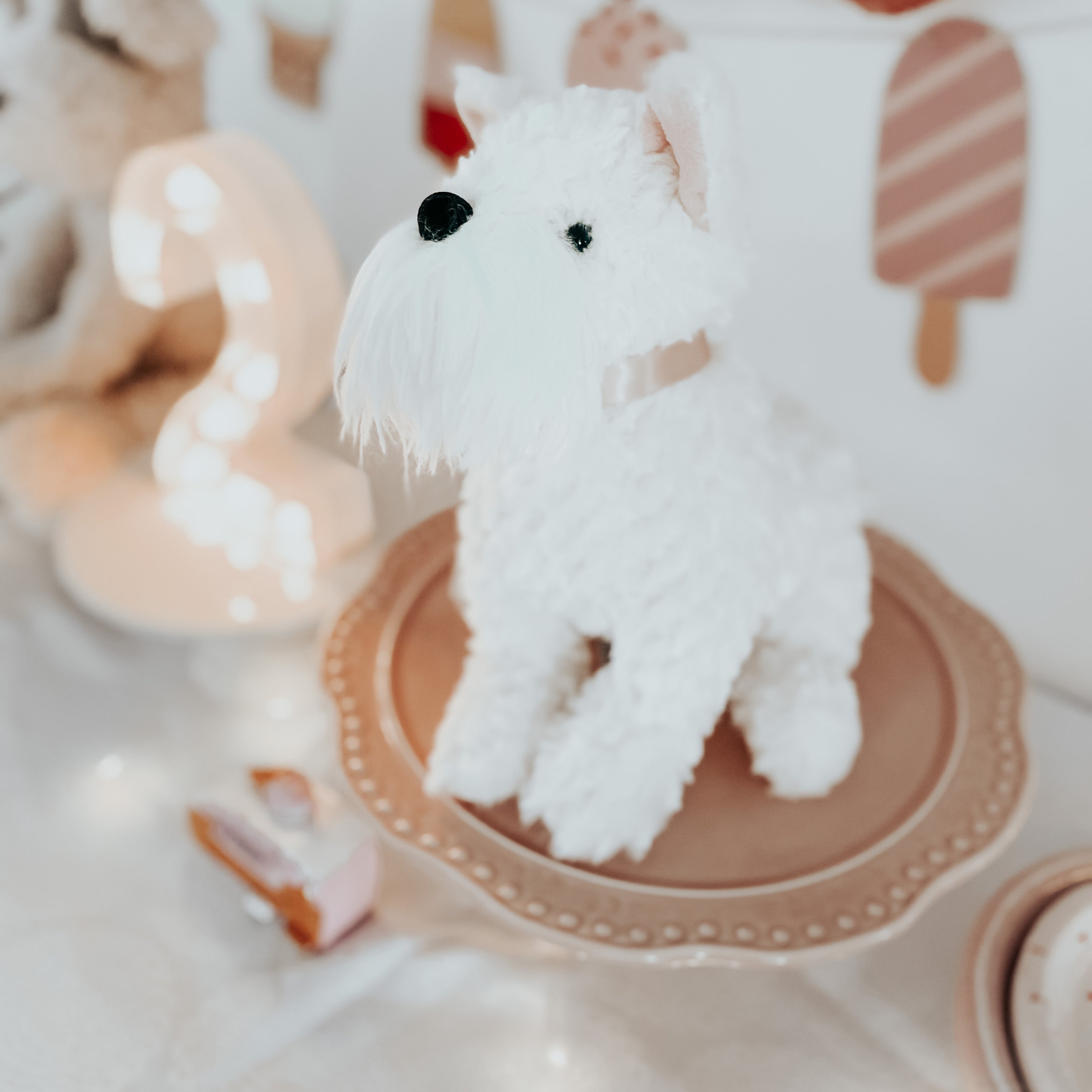 'Wes' Cream Westie Dog Plush Toy