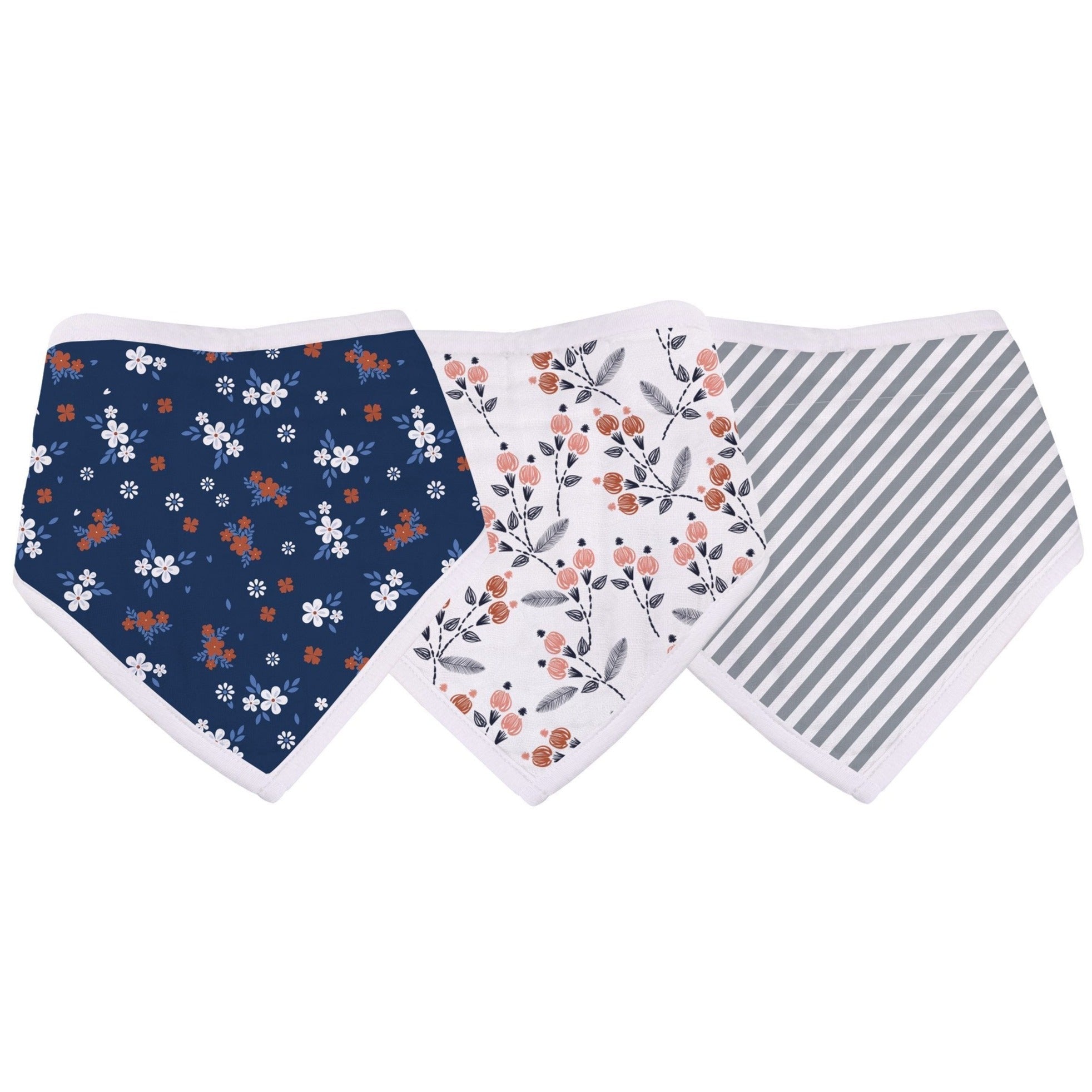 Blooms Bamboo Bandana Bibs 3PK