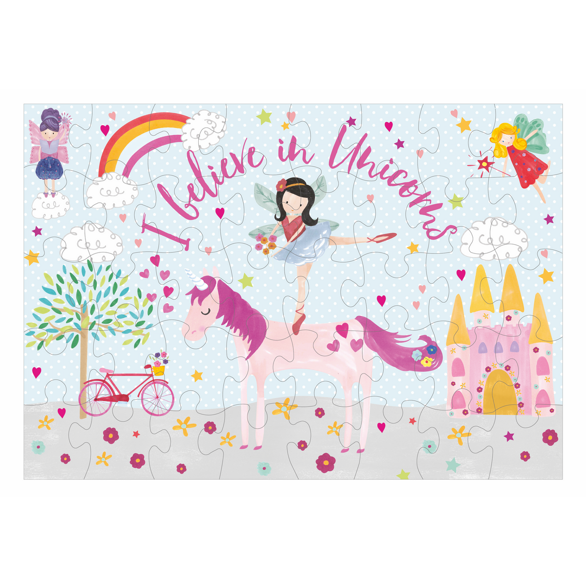 40pc Jigsaw in Shaped Box - Fairy Unicorn