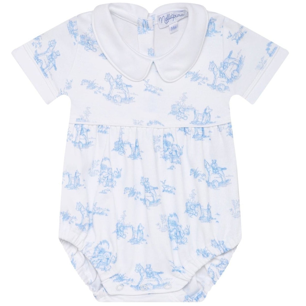 Blue Toile Baby Bubble