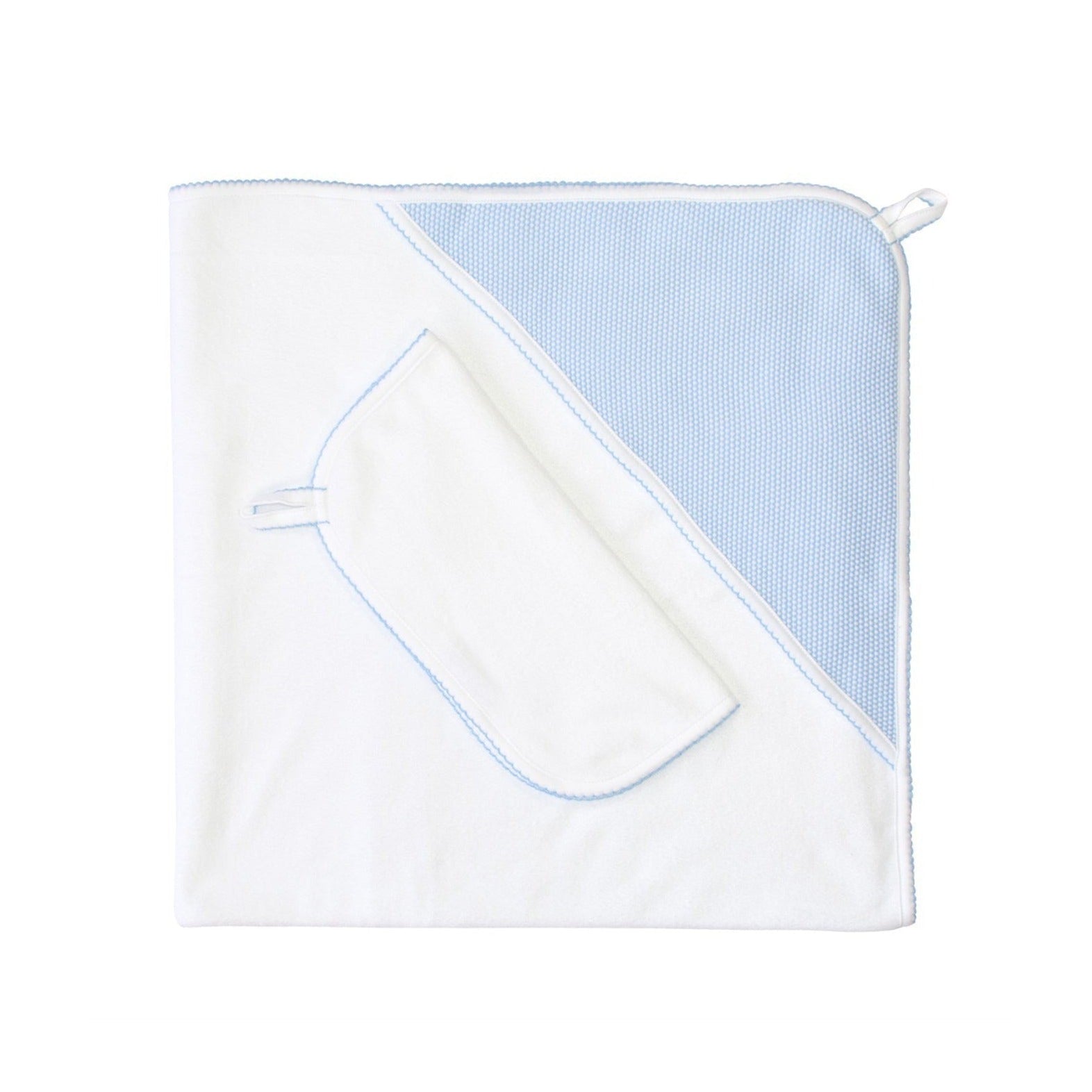 Bubble Hooded Towel - Blue