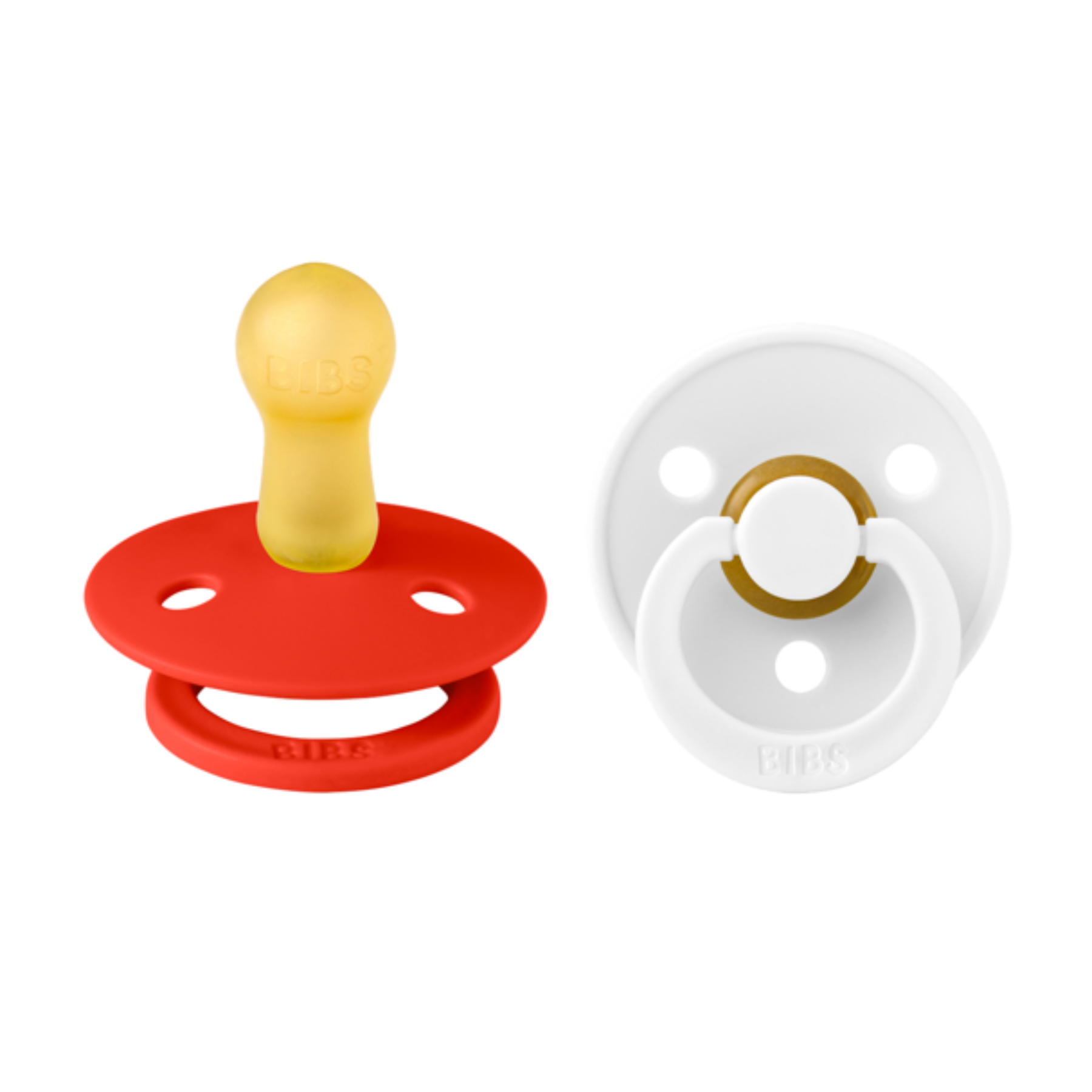 BIBS Colour Pacifier 2 PK - Apple/White