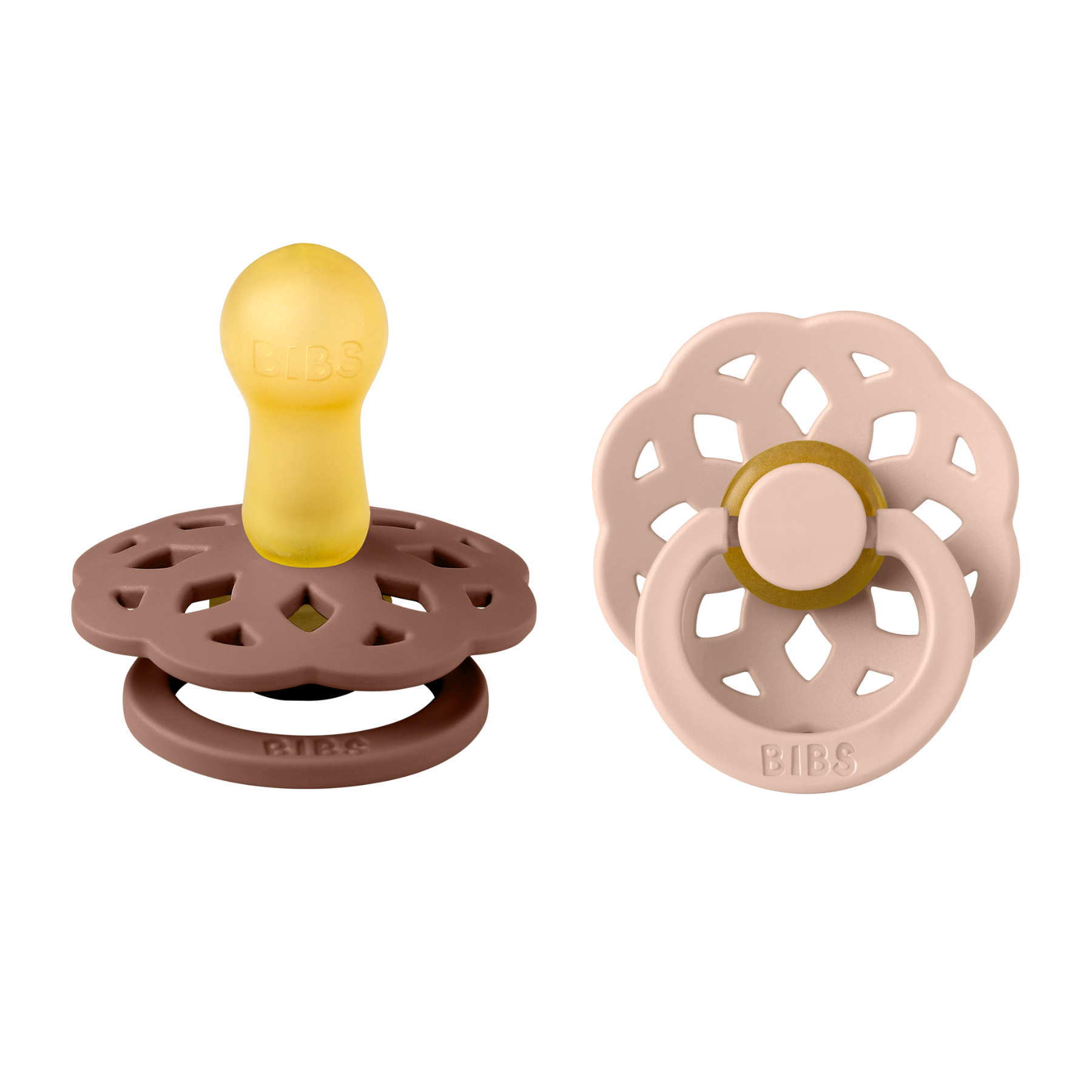 BIBS Boheme Pacifier 2 PK Woodchuck/Blush