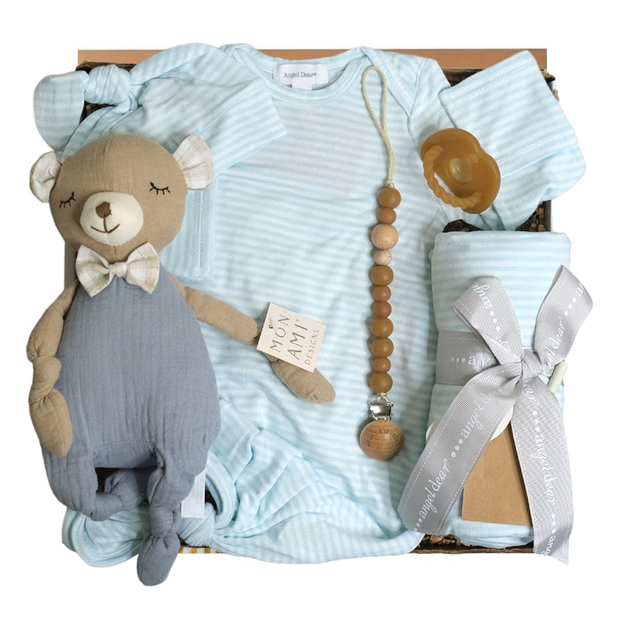 Bunny Stripe Gift Box - Blue