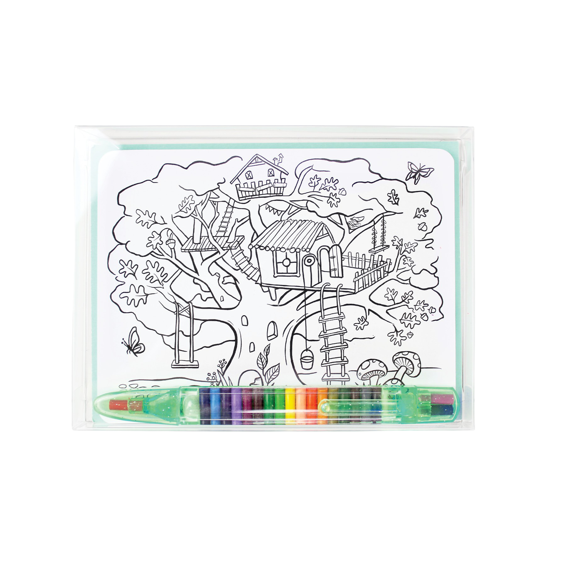 Box of 12 - Kids Color-In Postcard Kit