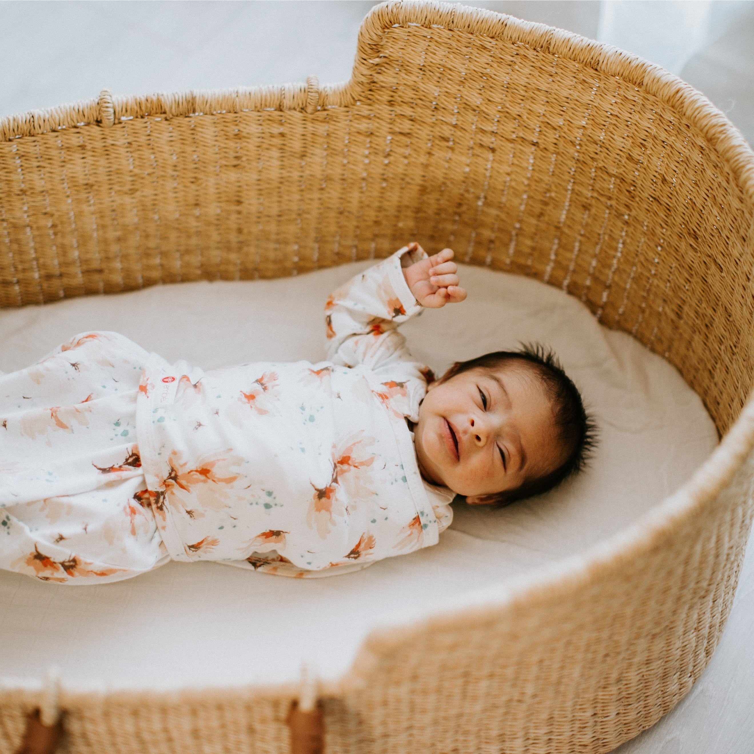 Blush Blossom | Starter Swaddle with Long Sleeves