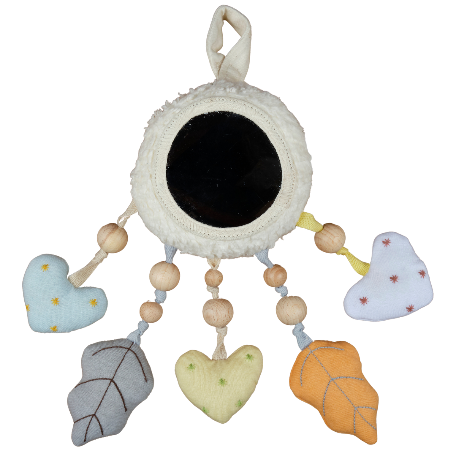 Bahbah the Lamb Baby Mobile with Organic Fabric Hearts