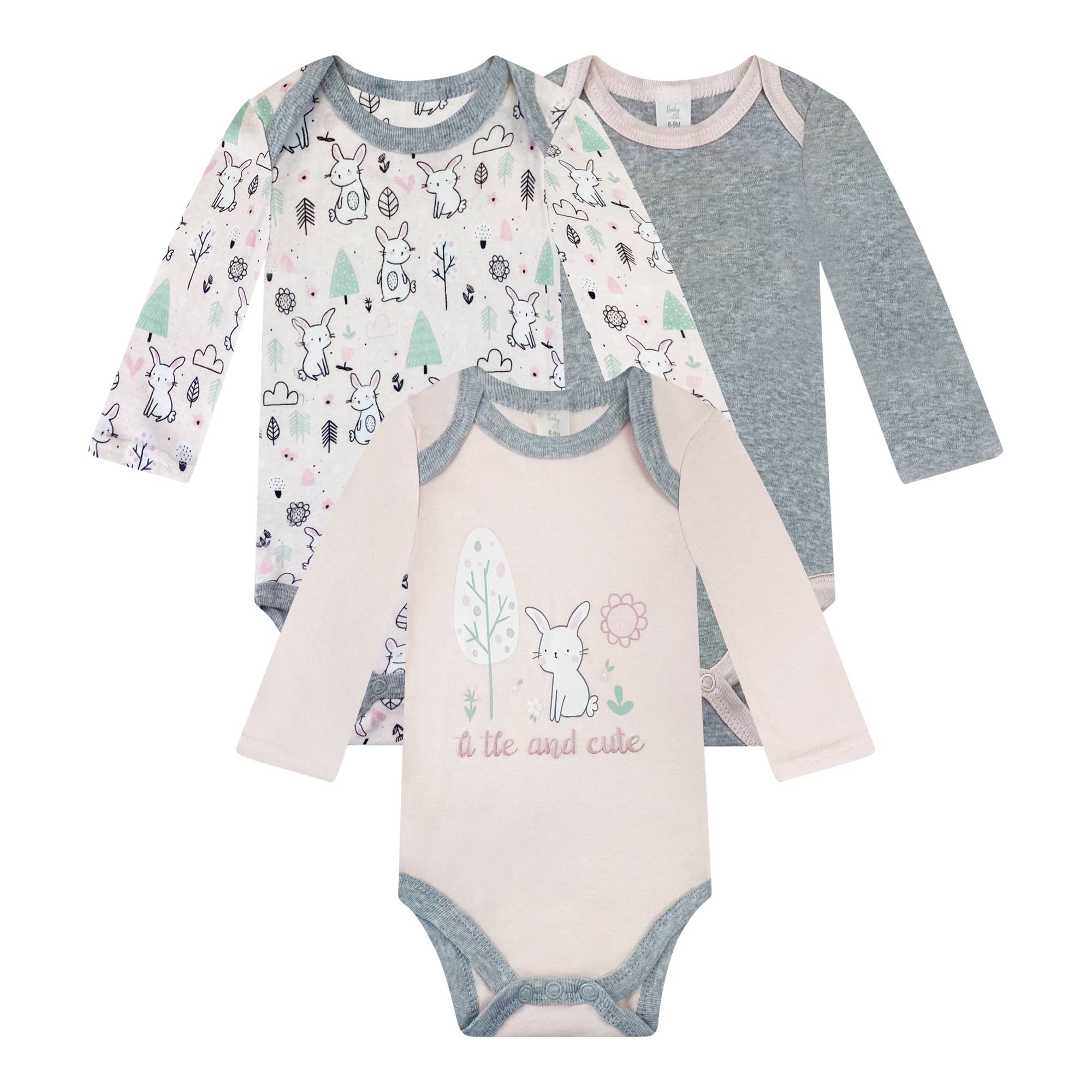 3Pk Long Sleeve Bodysuit - Little & Cute