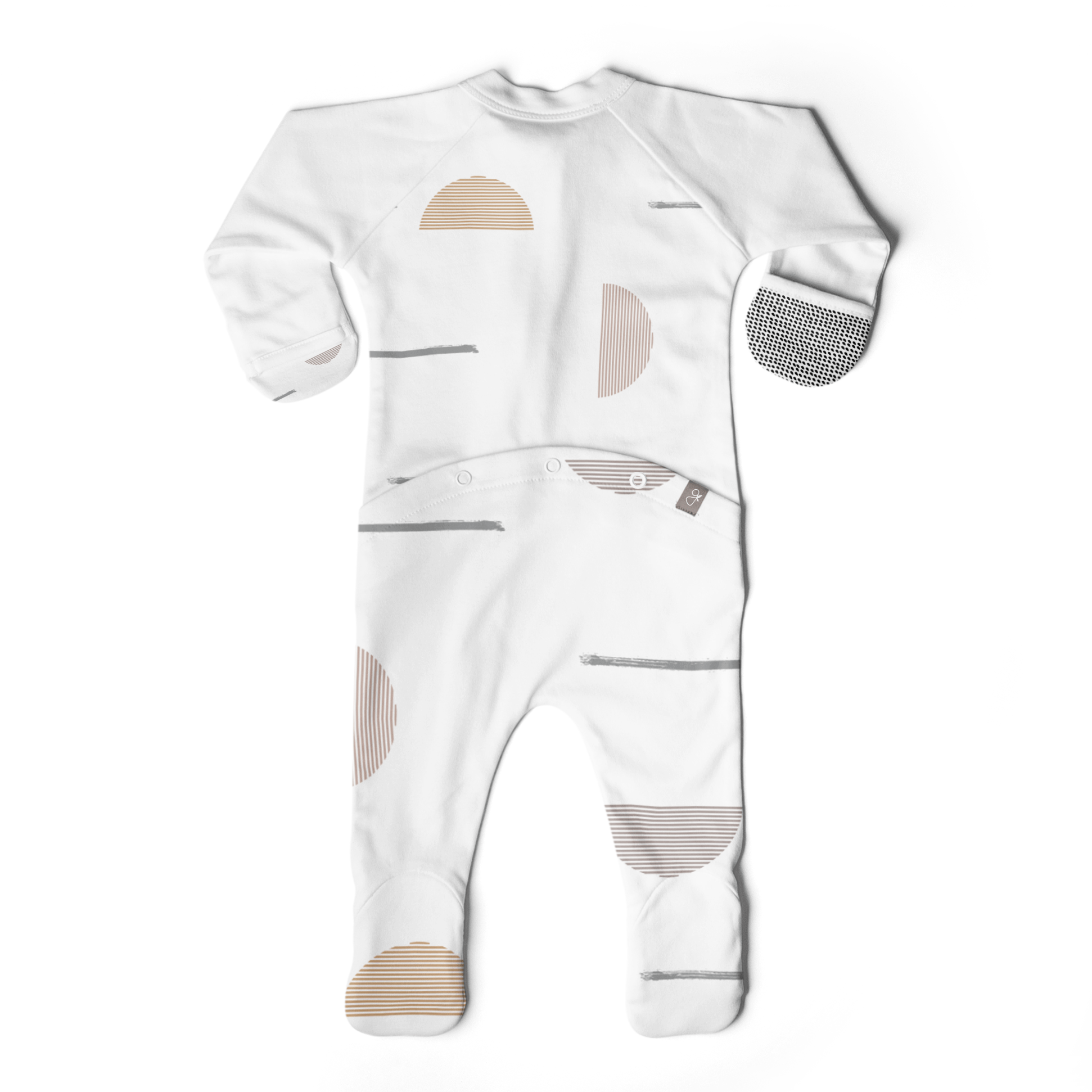 Bamboo Organic Cotton Footie -  Geo Dash