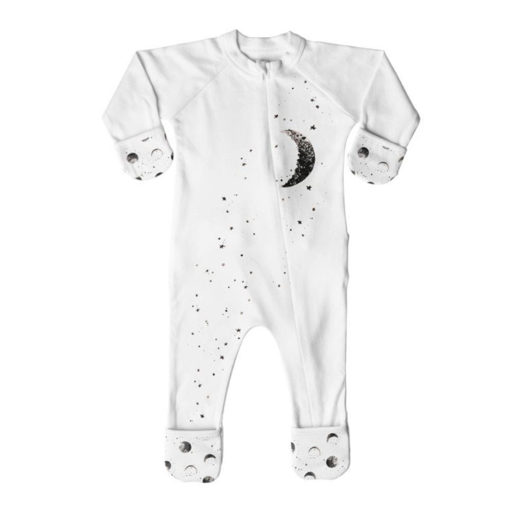 Bamboo Organic Cotton Footie -  Many Moons