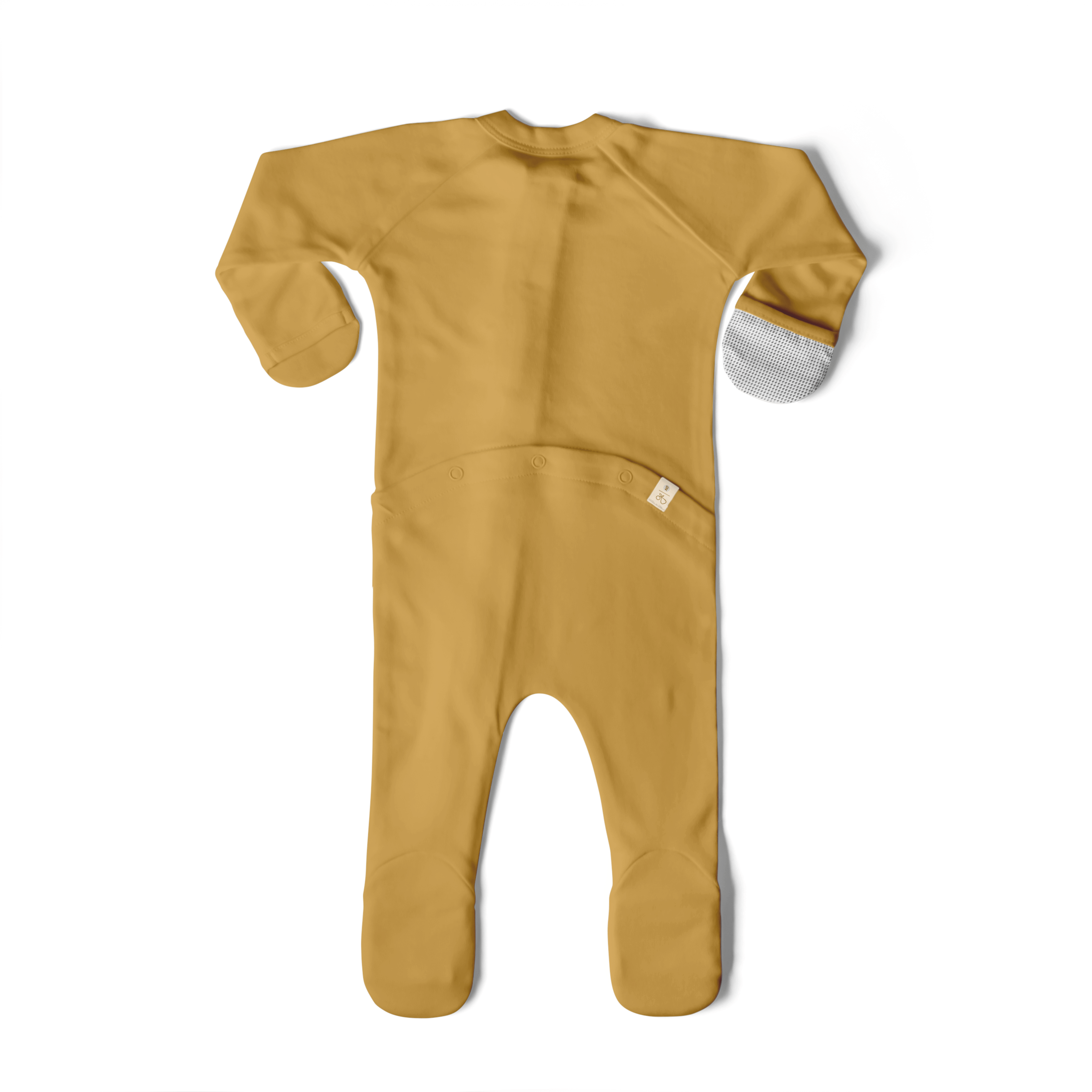 Bamboo Organic Cotton Footie -  Ochre