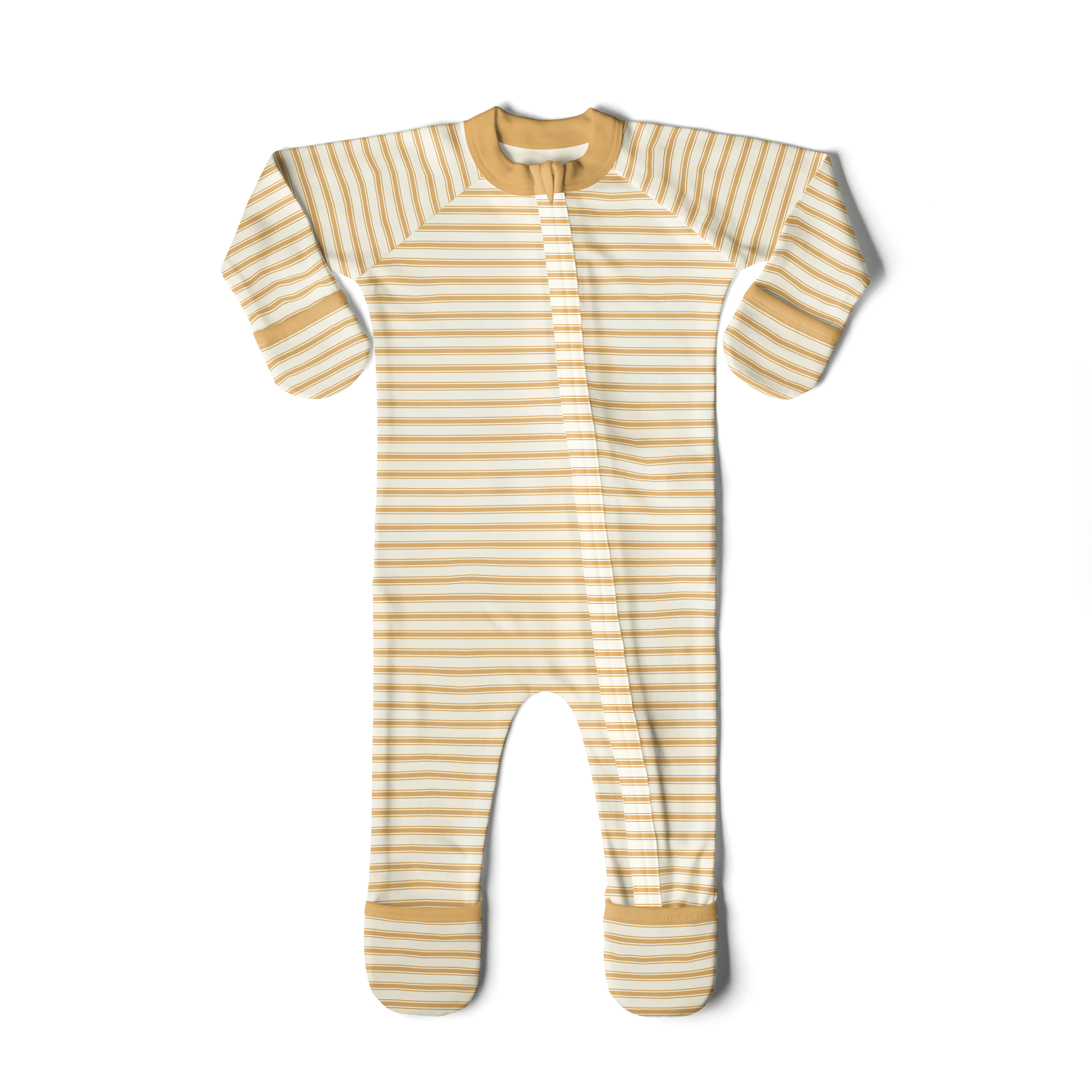 Bamboo Organic Cotton Footie -  Sun Stripe