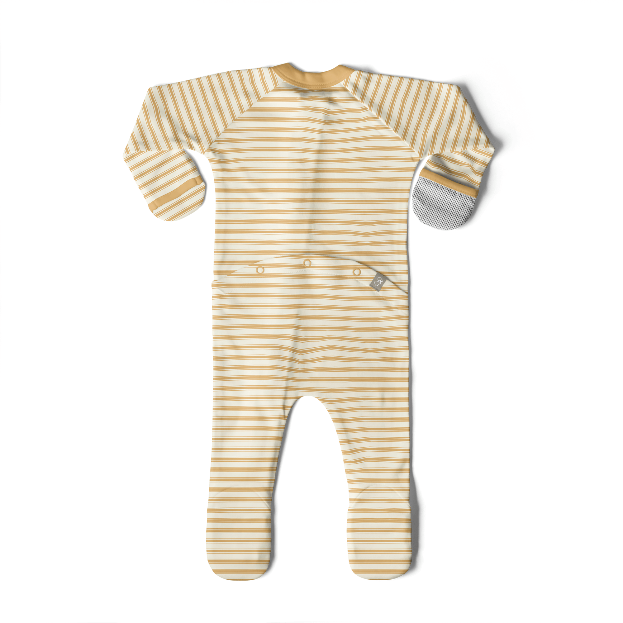 Bamboo Organic Cotton Footie -  Sun Stripe