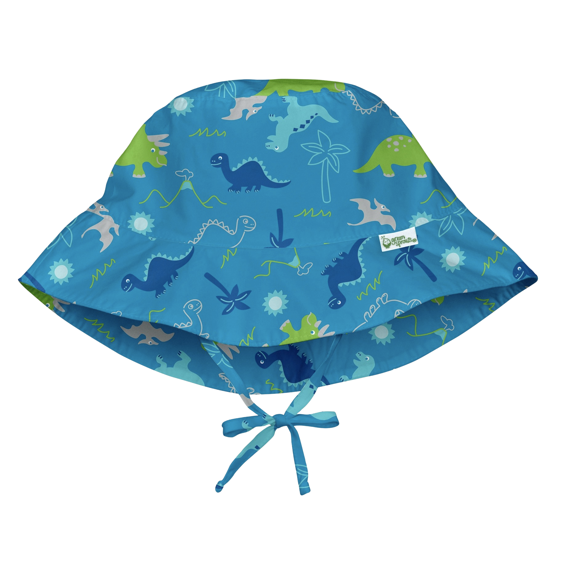 Brim Sun Protection Hat - Aqua Dinosaurs