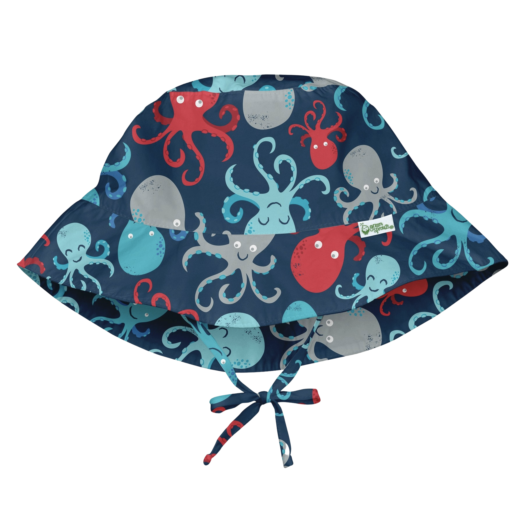 Brim Sun Protection Hat - Navy Octopus