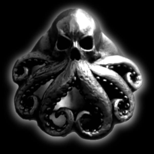 Octopus Skull Punk Ring - CrewSkull®