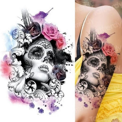 sugar skull Tattoo Picture  Last Sparrow Tattoo  Leg tattoos Sugar skull  tattoos Skull tattoo