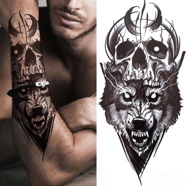 14 Wolf Skull Tattoo Ideas For Men  Women  PetPress