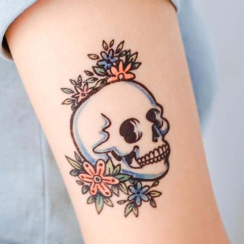 Skull Gentleman Tattoo - Realistic Temporart Tattoos | Tattoo Icon –  TattooIcon