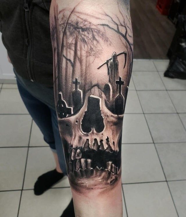 Graveyard Tattoo Ideas Photos