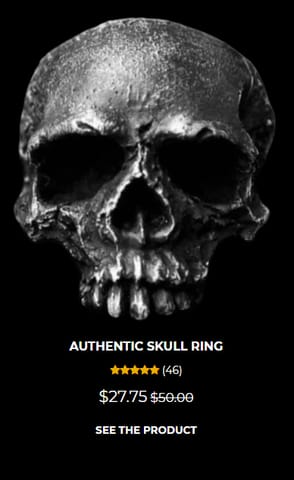 authentic skull ring