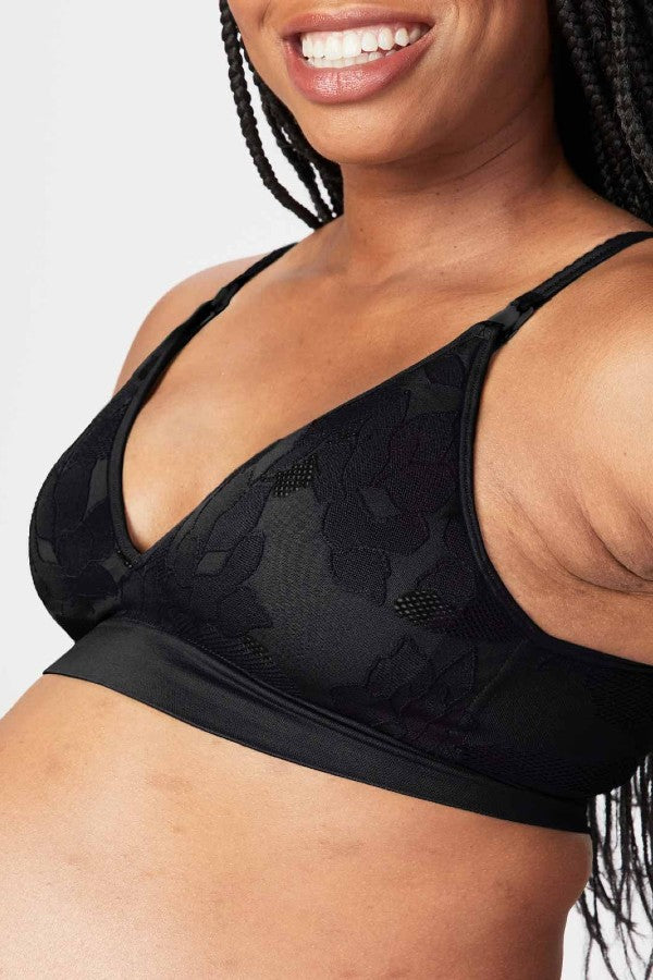 CLZOUD Full Support Bras for Women Black Women's Front Buckle Postpartum  Breastfeeding No Steel Ring Single Handed Breastfeeding Underwear Multi  Color