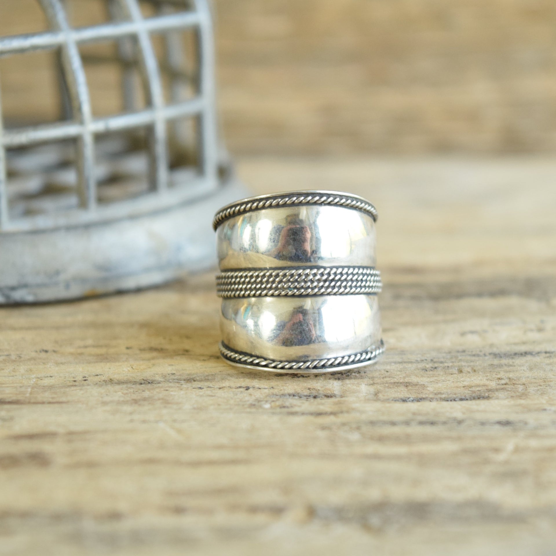 Vintage Sterling Silver Cigar Band Ring - Size 9 – YournNonce