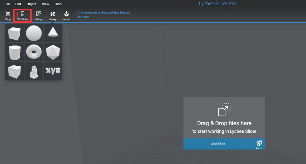 3d printing resin settings file import to Lychee slicer