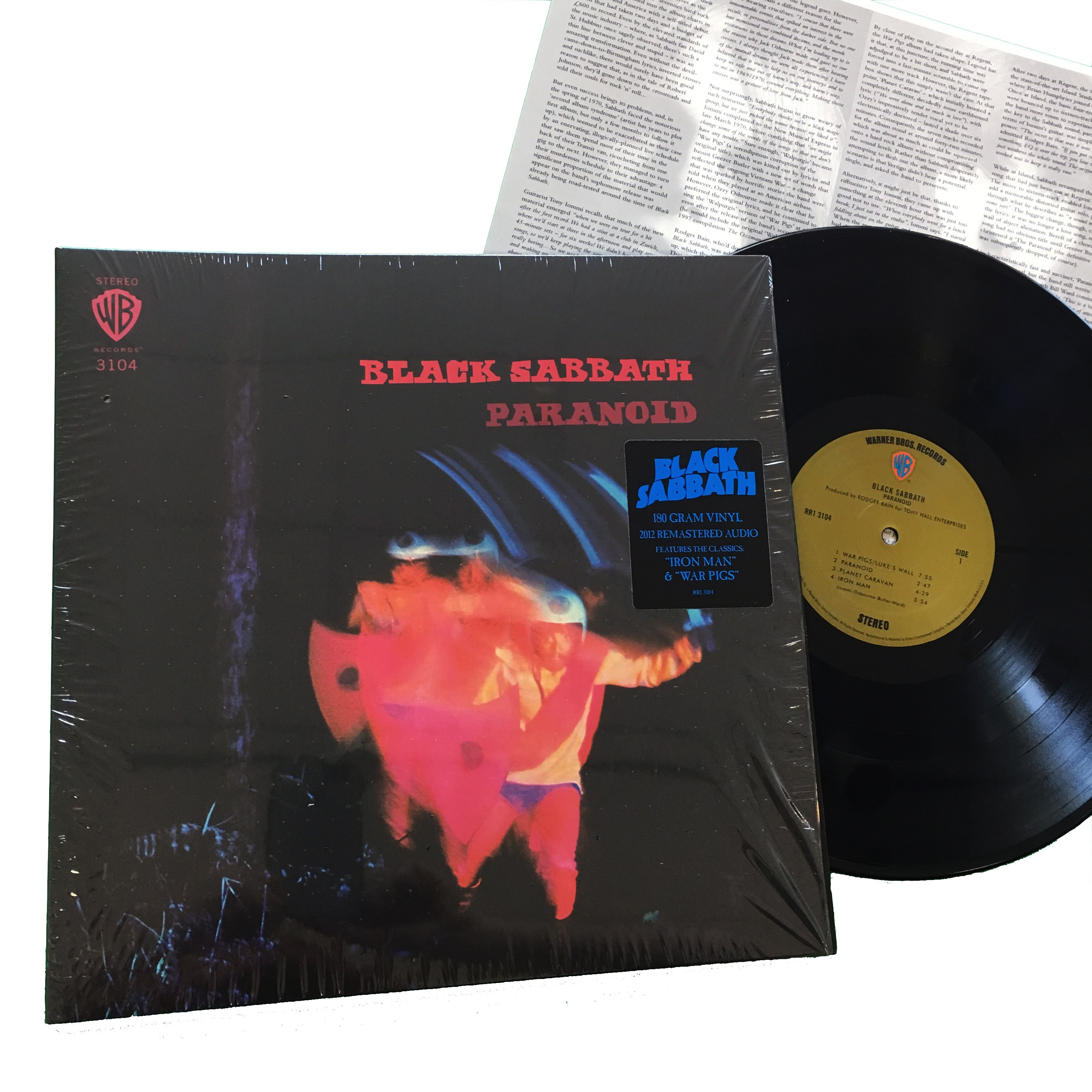 100％品質 SABBATH BLACK 名盤12インチLPレコード PARANOID 洋楽