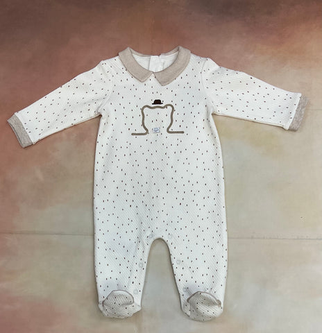 Quilted onesie newborn baby boy