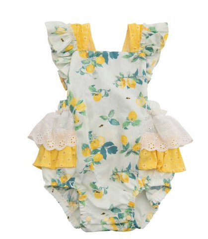 Lucys lemonade sunsuit by haute baby