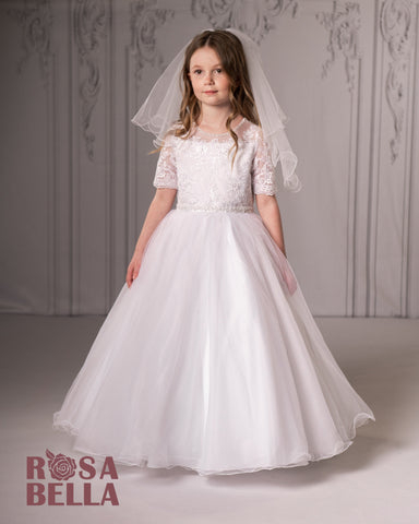 RB641 Lace & Tulle Communion dress by Rosa Bella