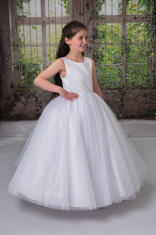 PLwedding Lace Flower Girls Dresses Girls First Communion Dress Princess  Wedding Size 10 White : Amazon.in: Clothing & Accessories