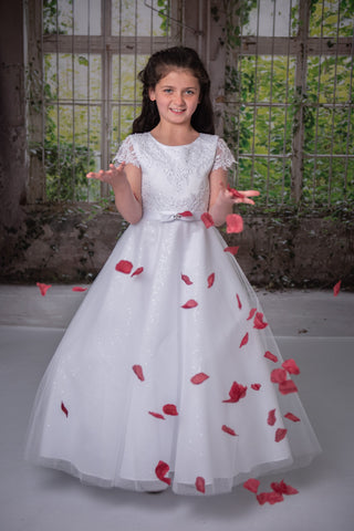 Girls White Communion Dress by Sweetie Pie Collection 4038