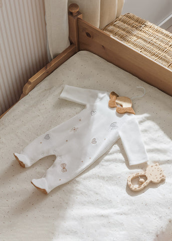 Velvet footed one-piece ECOFRIENDS newborn by Mayoral Baby USA