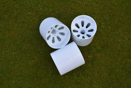 4.25” Brown Solid Hole Cup Cover with artificial grass - YPD Golf