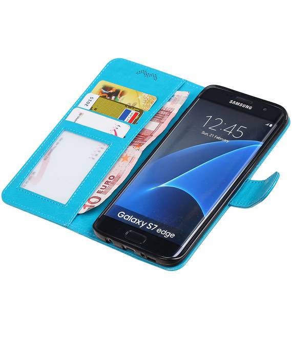 pion geïrriteerd raken Bloeden Samsung Galaxy S7 Edge Portemonnee hoesje booktype wallet Turquoise –  Hoesjeshoek