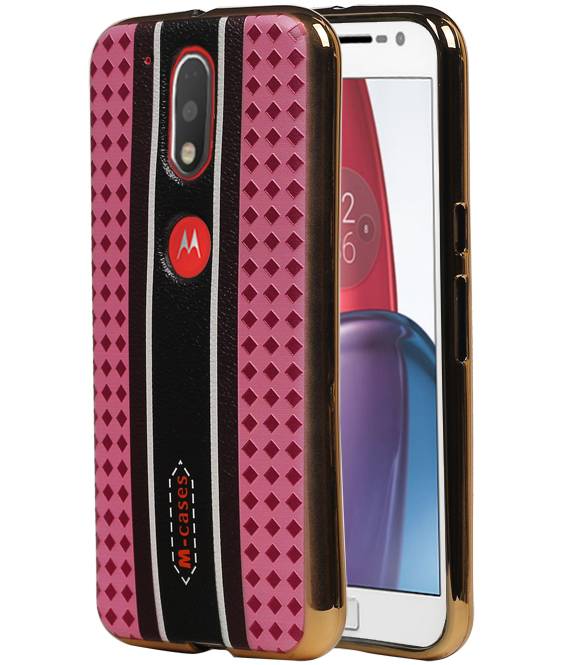 team Kietelen Het is de bedoeling dat Motorola Moto G4 Roze | M-Cases Ruit Design backcover hoes | WN™ –  Hoesjeshoek